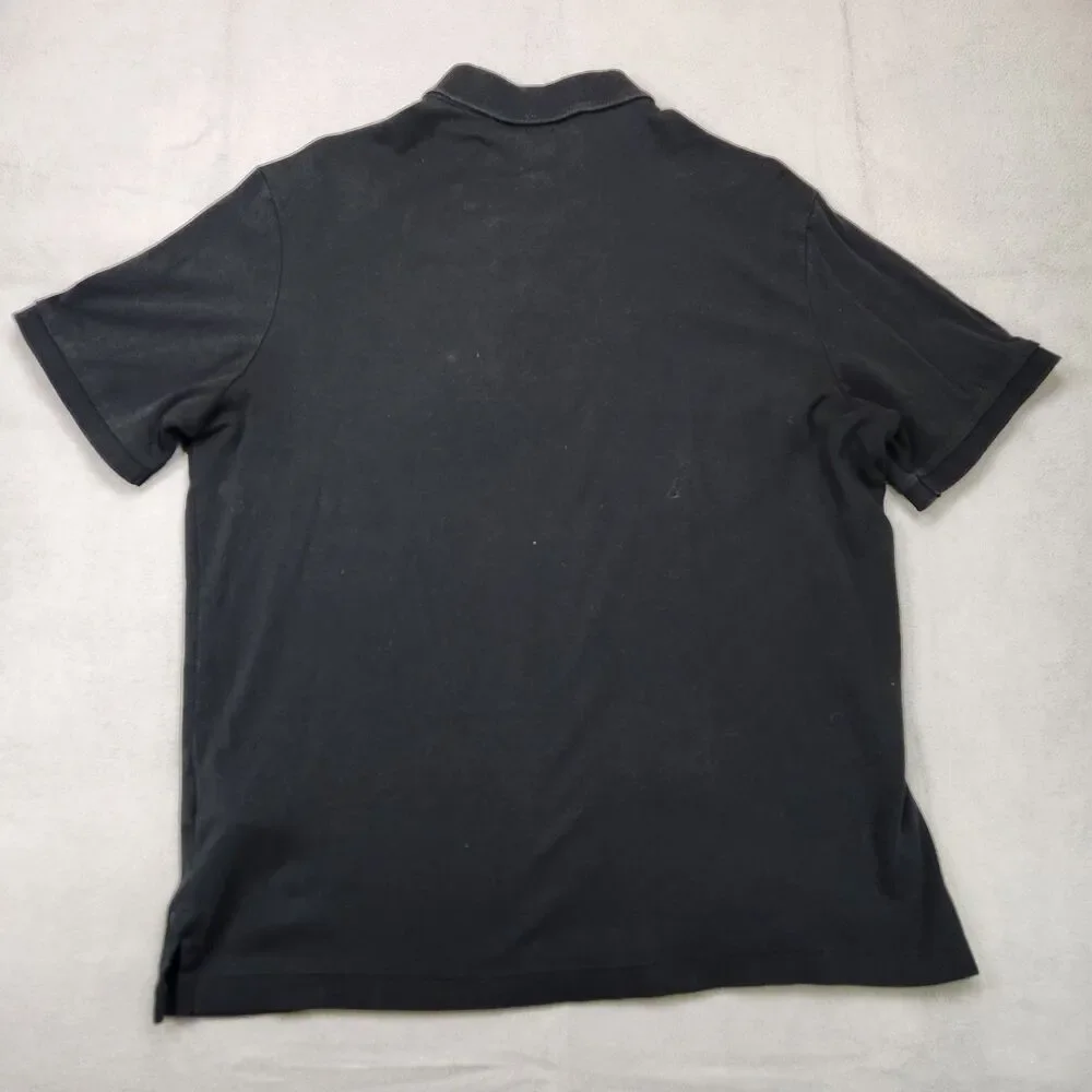 Polo Ralph Lauren Polo Shirt Men's L Black Short Sleeve Classic Fit Stretch Pony